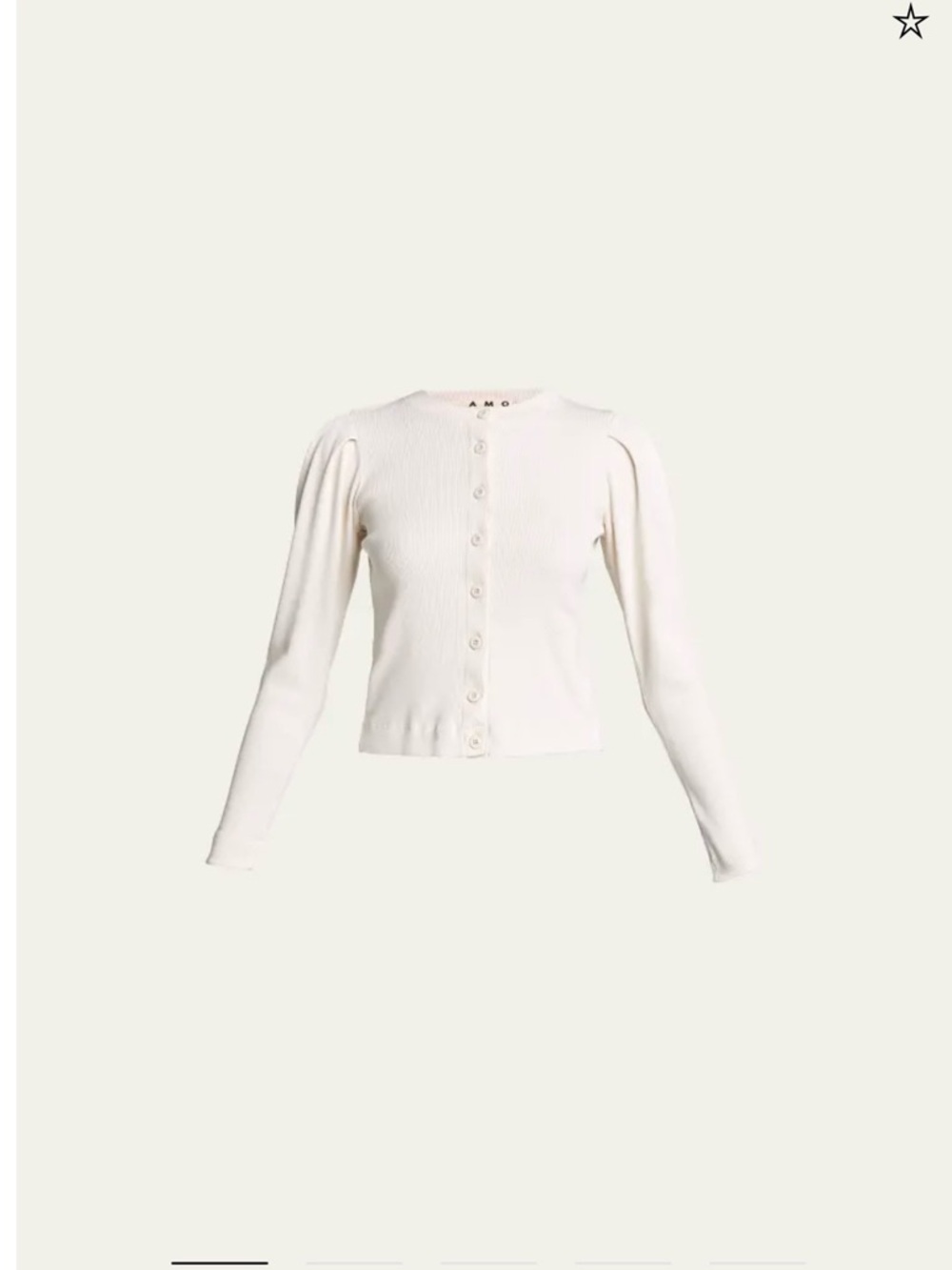 AMO off white Ribbed Cardigan - Picture 5 of 9